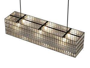 Adeline Crystal Rectangular Chandelier 3D Model