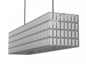 Adeline Crystal Rectangular Chandelier 3D Model