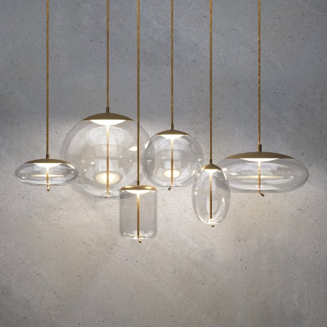 KNOT Pendant Lamp 3D Model .c4d .max .obj .3ds .fbx .stl .blend 