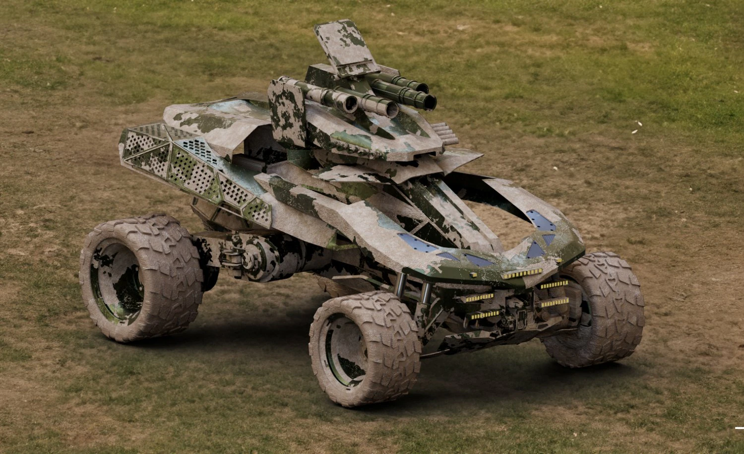 Buggi Drone 3D Model .c4d .max .obj .3ds .fbx .stl .blend