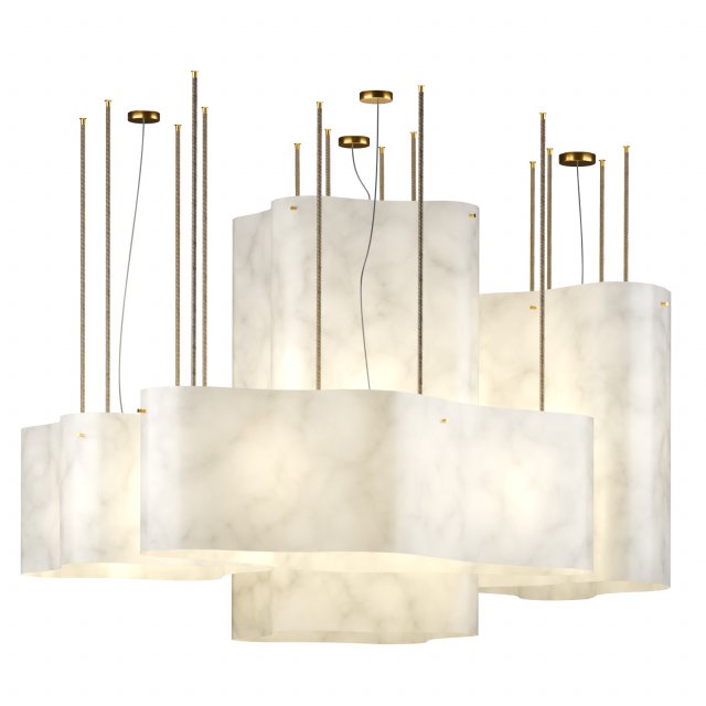 NUVOLA Pendant Light 3D 模型 .c4d .max .obj .3ds .fbx .stl .blend 