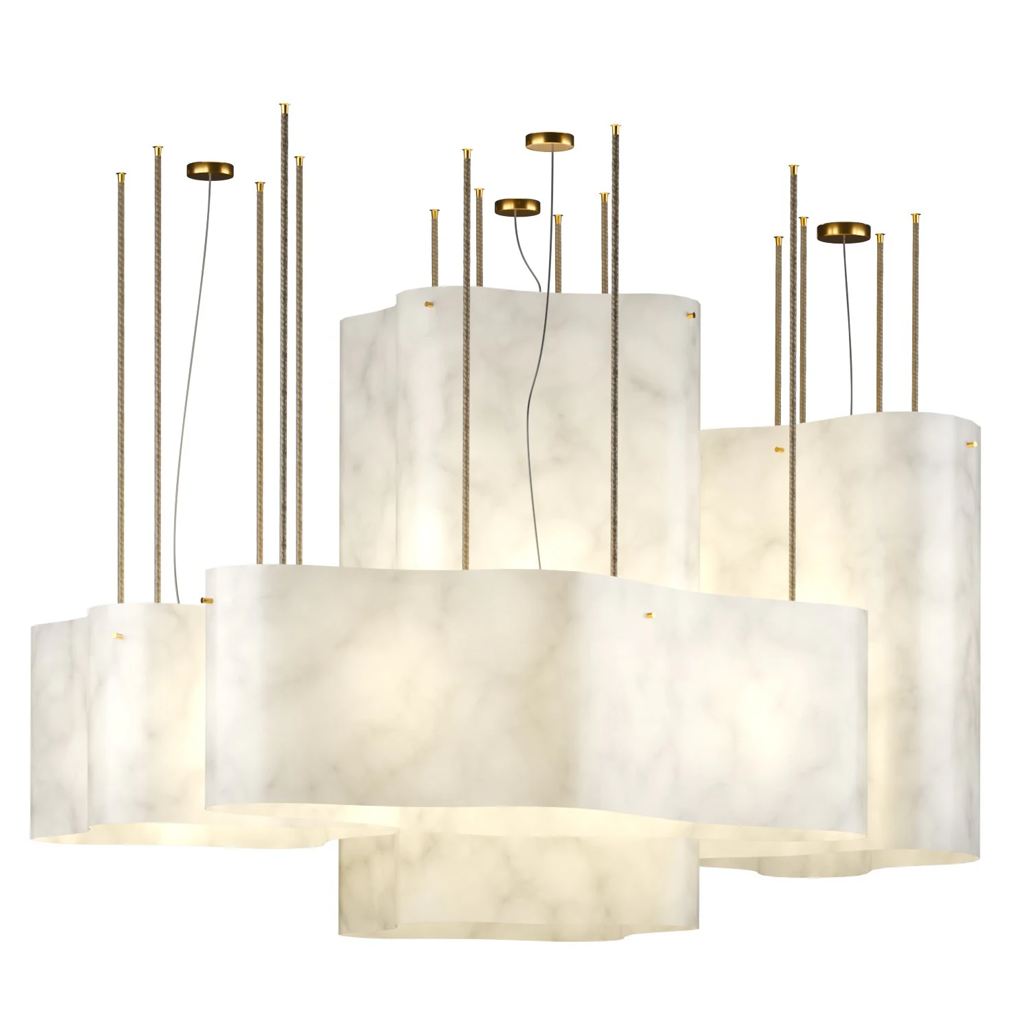 NUVOLA Pendant Light 3D Model .c4d .max .obj .3ds .fbx .stl .blend 
