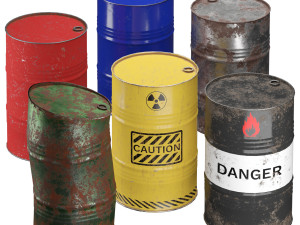 220 Liter Steel Barrel 3D Model