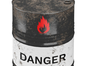 220 Liter Steel Barrel 3D 모델