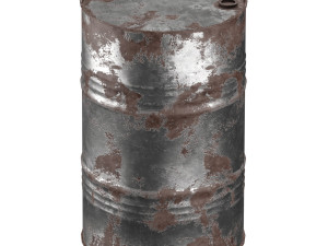 220 Liter Steel Barrel 3D 모델