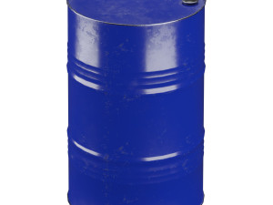 220 Liter Steel Barrel 3D 모델