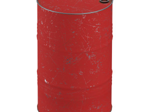 220 Liter Steel Barrel 3D 모델