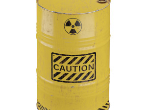 220 Liter Steel Barrel 3D 모델