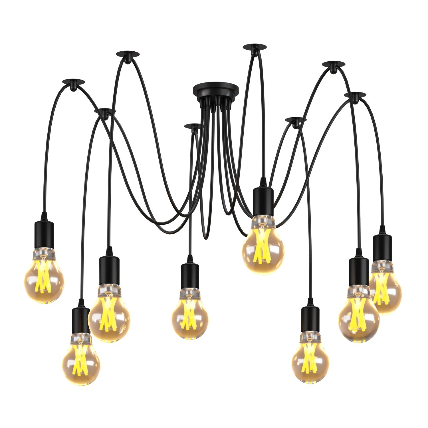 DIY Led Pendant Lamp 3D Model .c4d .max .obj .3ds .fbx .stl .blend 