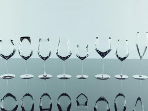 Collection de verres &agrave; vin Modèle 3D