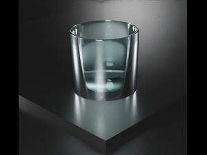 Round glass cups Model 3D