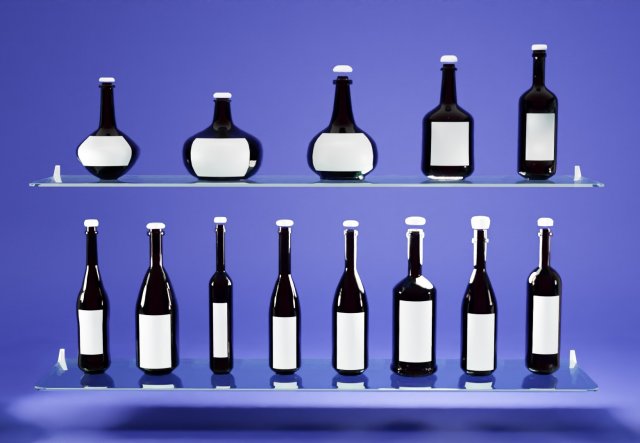 Wine Bottles Collection Model 3D .c4d .max .obj .3ds .fbx .stl .blend 