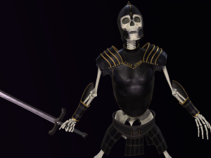 Skeleton Dark Warrior 3D Model