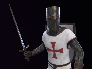 Crusader Knight 3D Model