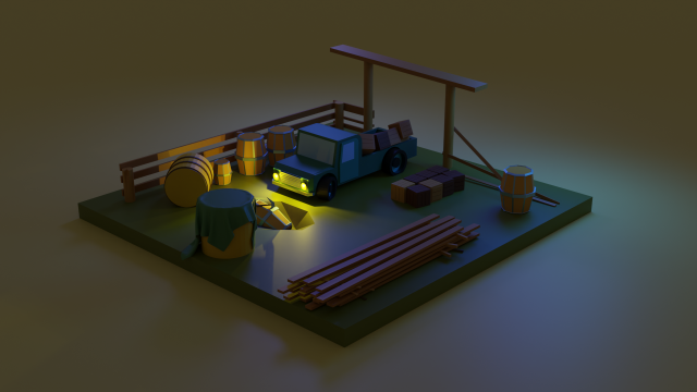 Farm Model 3D .c4d .max .obj .3ds .fbx .stl .blend 