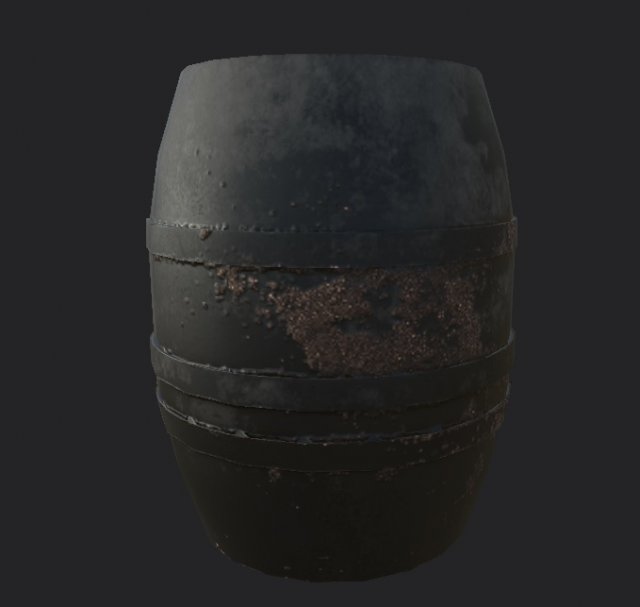 Wood and metal barrels low-poly Low-poly 3Dモデル .c4d .max .obj .3ds .fbx .stl .blend 