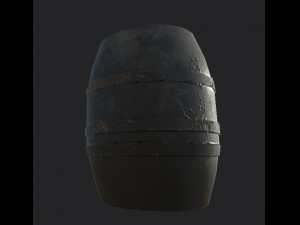 Wood and metal barrels low-poly Low-poly 3Dモデル