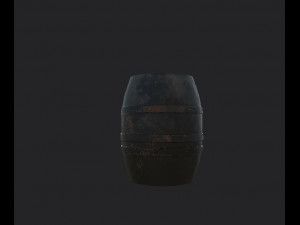 Wood and metal barrels low-poly Low-poly 3Dモデル