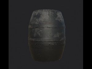 Wood and metal barrels low-poly Low-poly 3Dモデル