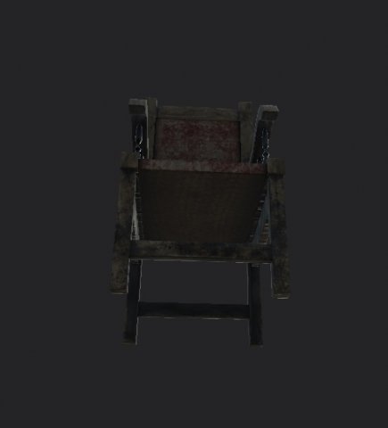 Chair for a horror game low-poly Low-poly Modelo 3D .c4d .max .obj .3ds .fbx .stl .blend 