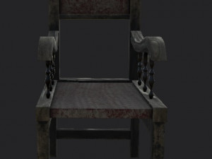 Chair for a horror game low-poly Low-poly Modelo 3D