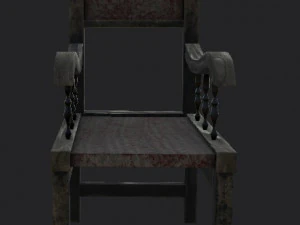 Chair for a horror game low-poly Low-poly 3D Model