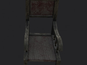 Chair for a horror game low-poly Low-poly Modelo 3D