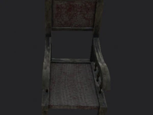 Chair for a horror game low-poly Low-poly 3D Model
