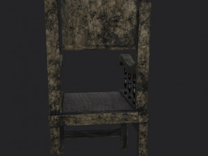 Chair for a horror game low-poly Low-poly Modelo 3D