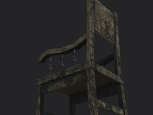 Chair for a horror game low-poly Low-poly 3D Model