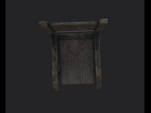 Chair for a horror game low-poly Low-poly Modelo 3D