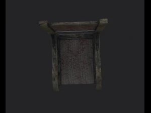 Chair for a horror game low-poly Low-poly 3D Model