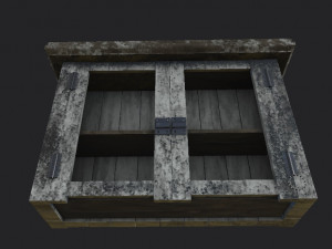 Bedside table Pedestal low-poly Low-poly 3D Model