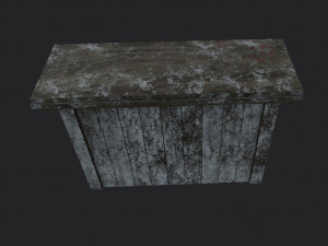 Bedside table Pedestal low-poly Low-poly 3D Model