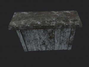 Bedside table Pedestal low-poly Low-poly 3D Model