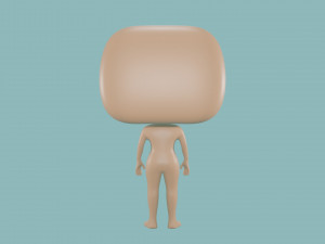 3D Basic female Body - Funko Style - DIY - printable model 3D Принт Модель