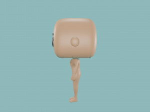 3D Basic female Body - Funko Style - DIY - printable model 3D Принт Модель