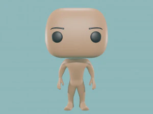 3D Basic male Body - Funko Style - DIY - printable model 3D Print Model