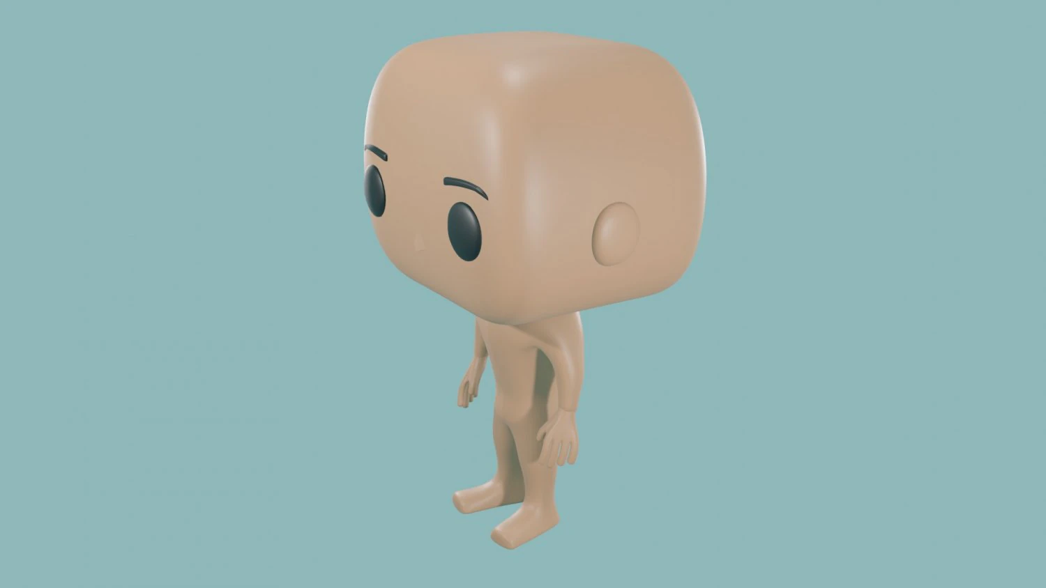 3D Basic male Body - Funko Style - DIY - printable model 3D Print Model .c4d .max .obj .3ds .fbx .stl .blend 