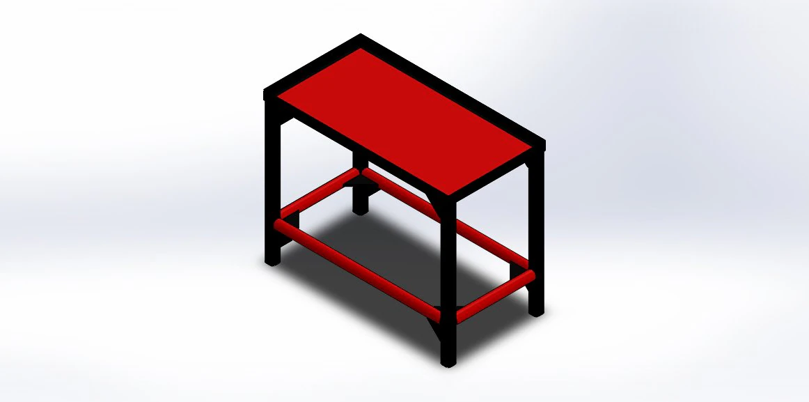 Simple table 3D Model .c4d .max .obj .3ds .fbx .stl .blend 