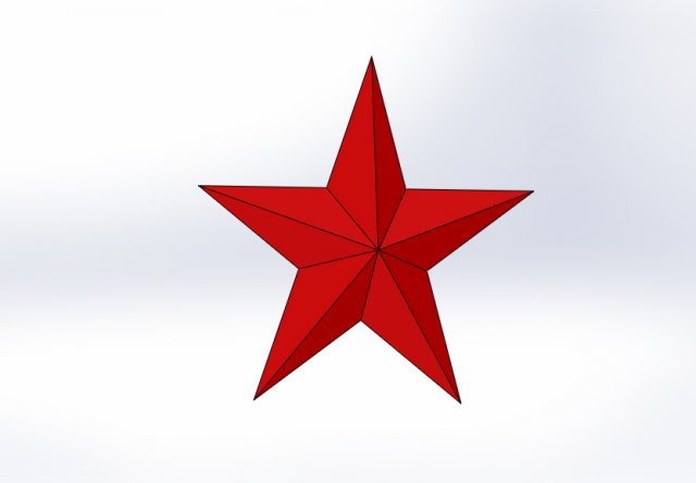 Red star Model 3D .c4d .max .obj .3ds .fbx .stl .blend 