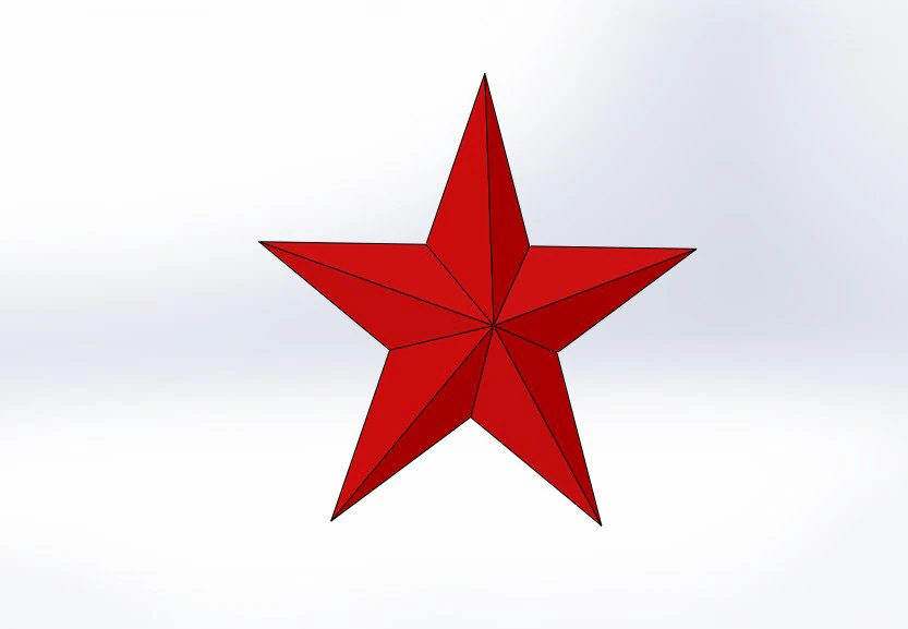 Red star 3D Model .c4d .max .obj .3ds .fbx .stl .blend 