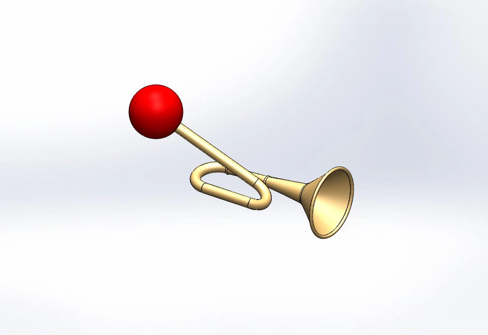 Air horn 3D Model .c4d .max .obj .3ds .fbx .stl .blend