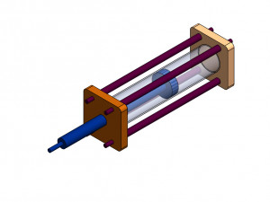 Pneumatic cylider Modelo 3D