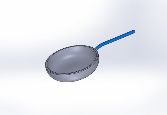 Frying pan 3D Model .c4d .max .obj .3ds .fbx .stl .blend 