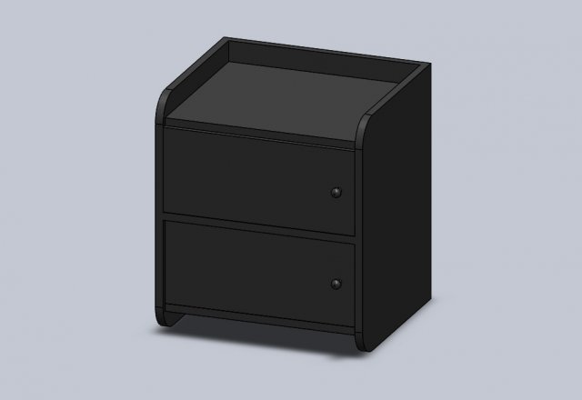 Wood cabinet 3D Model .c4d .max .obj .3ds .fbx .stl .blend 