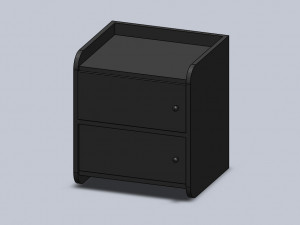 Wood cabinet 3D Model