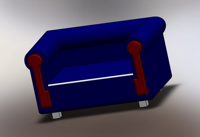 Medium size sofa Modelo 3D .c4d .max .obj .3ds .fbx .stl .blend 