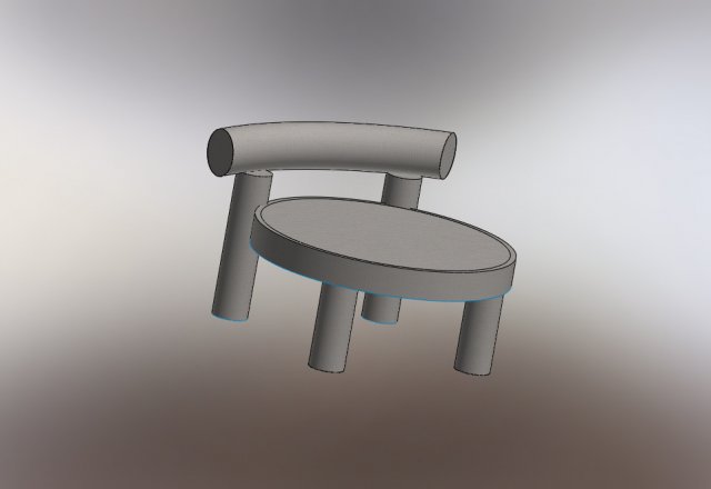 Canva chair Model 3D .c4d .max .obj .3ds .fbx .stl .blend 