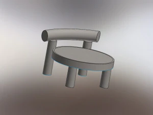 Krzesło Canva Model 3D